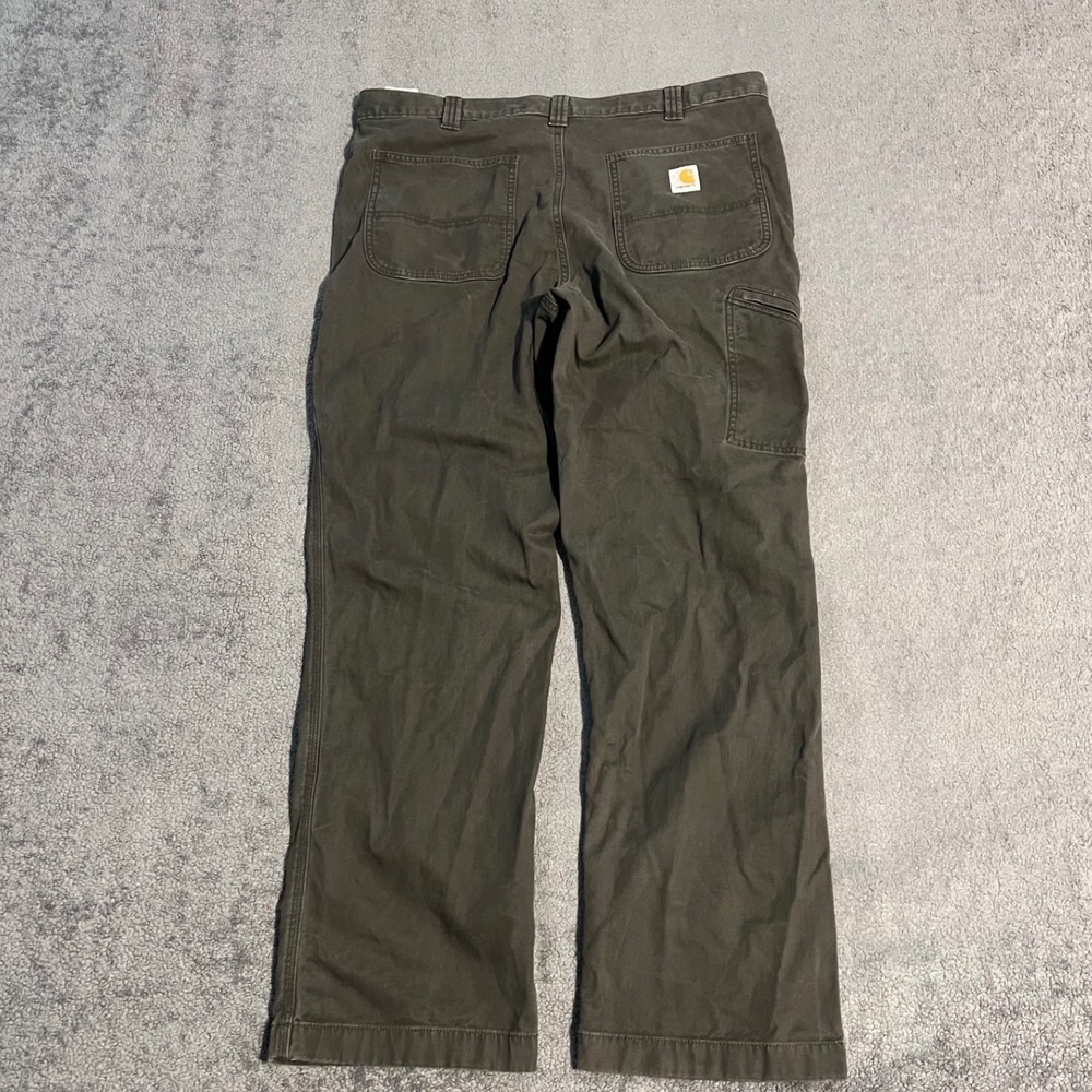 Y2K Carhartt Mens 38x32 Rugged Relaxed Fit Cargo Pants Gray Workwear